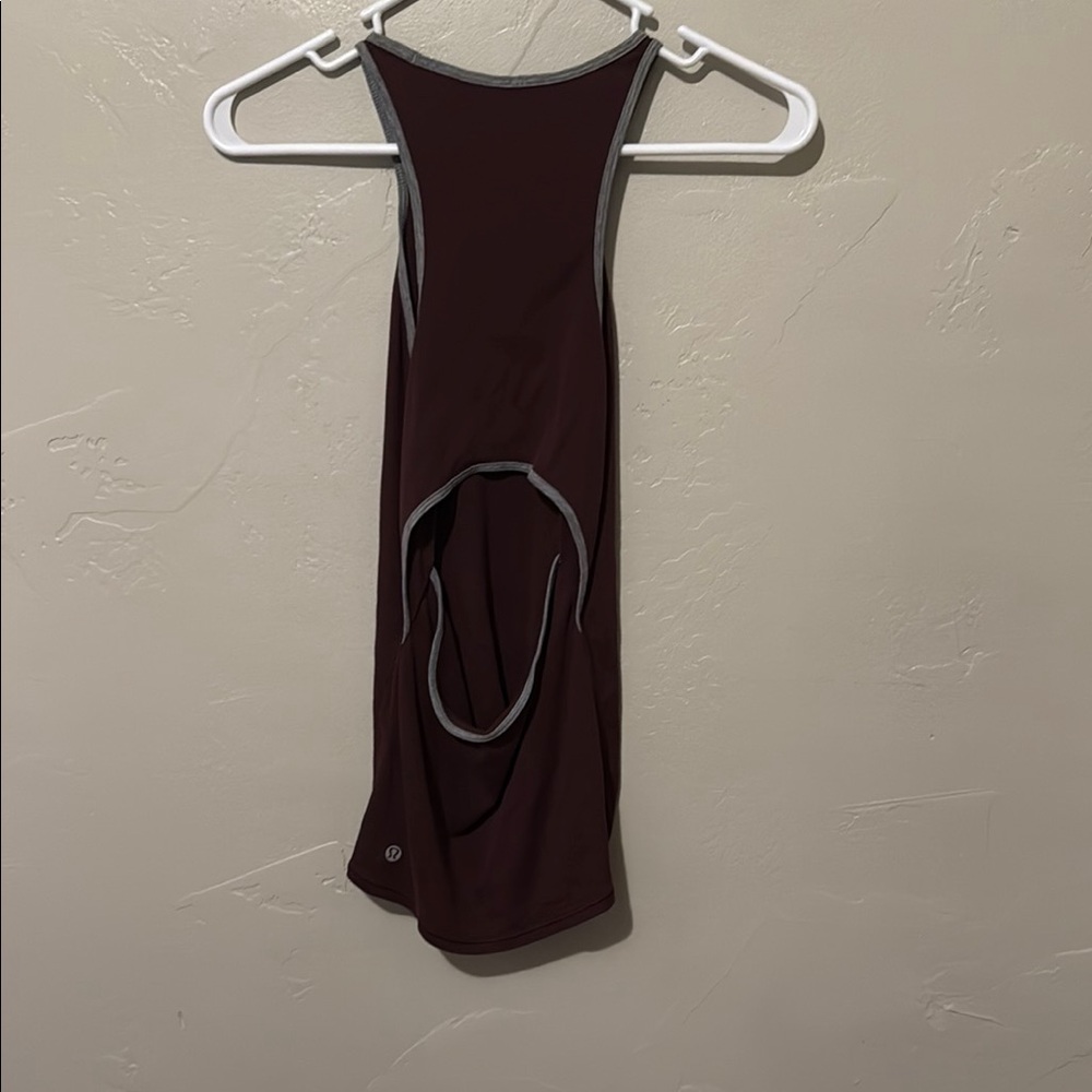 Lululemon Athletica Dark Brown Tank Top with Keyhole Back 4 - Picture 3 of 6